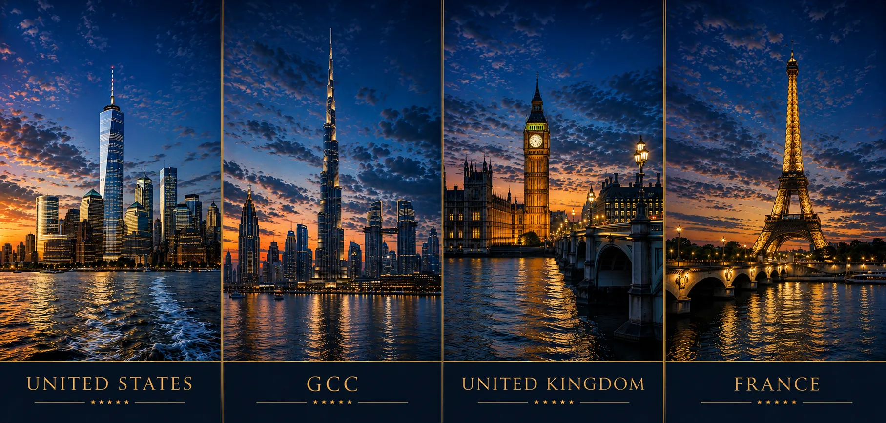 United States, GCC, United Kingdom, France